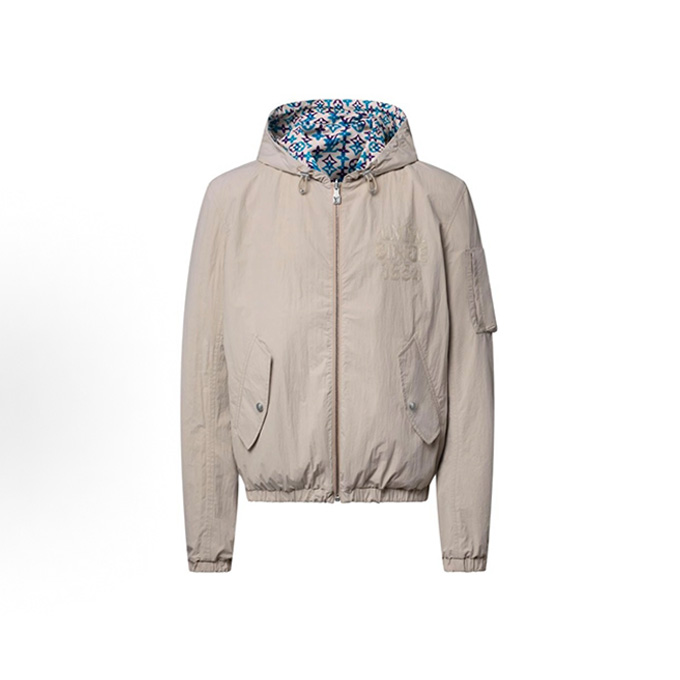lv louis vuitton reversible hooded windbreaker jacket